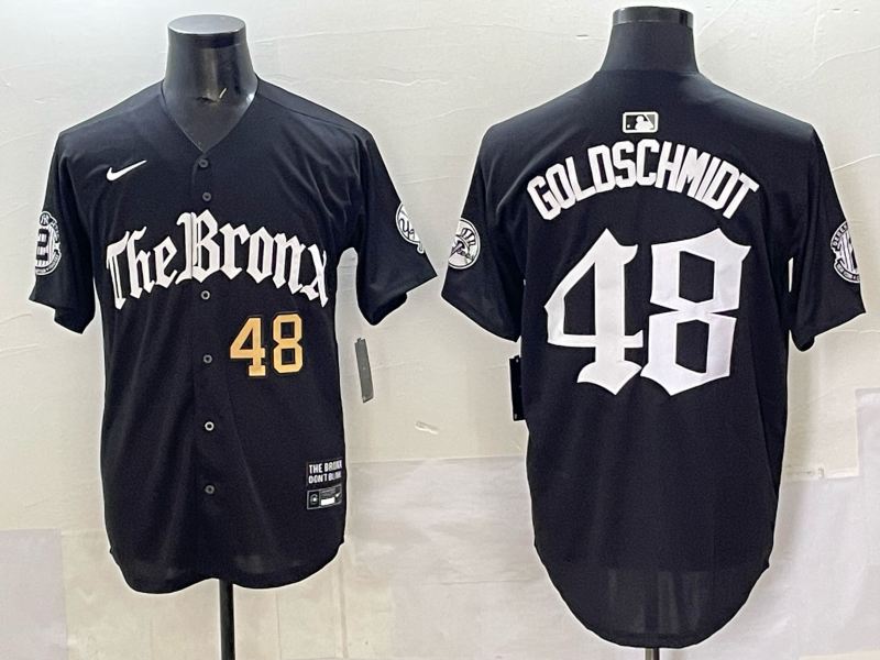 Men New York Yankees 48 Goldschmidt black MLB 2025 Nike jersey 0128